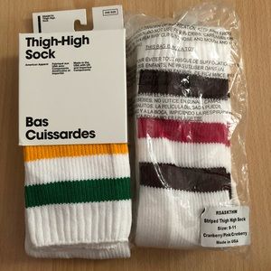 Stripe Thigh-High Socks